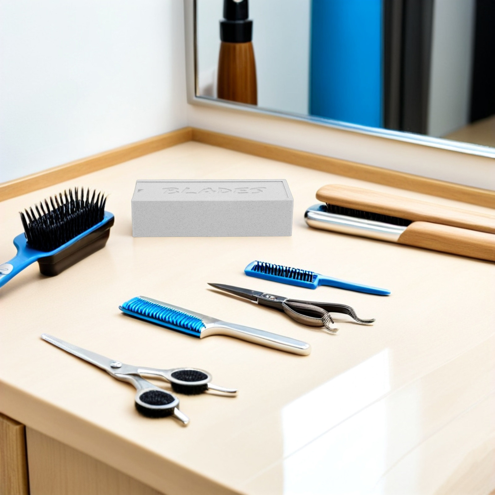 Home Barber - Estuche de Almacenamiento de Cuchillas Blanco