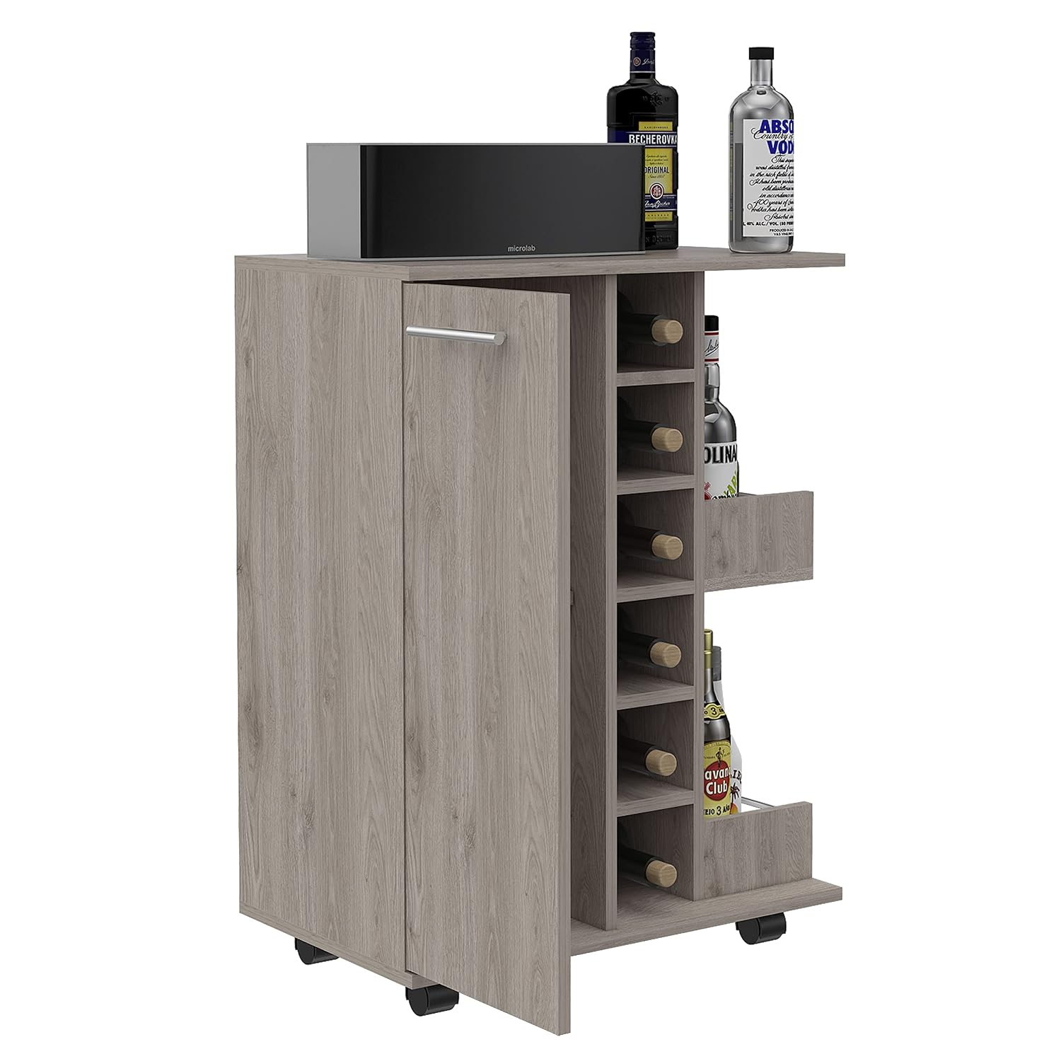 Home Bar Shelves - Carrito de Bar con Ruedas, Superficie