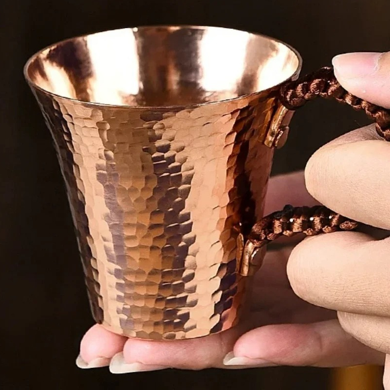 Mule Copper Mug - Taza de cobre puro Vintage, mango