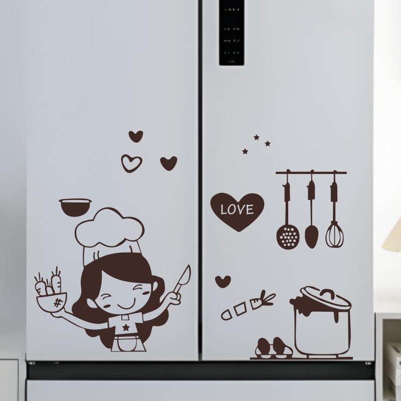 Home Bar And Fridge - Pegatina de pared con diseño de