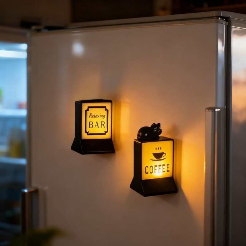 Home Bar And Fridge - Placa de luz de café/bar, imán