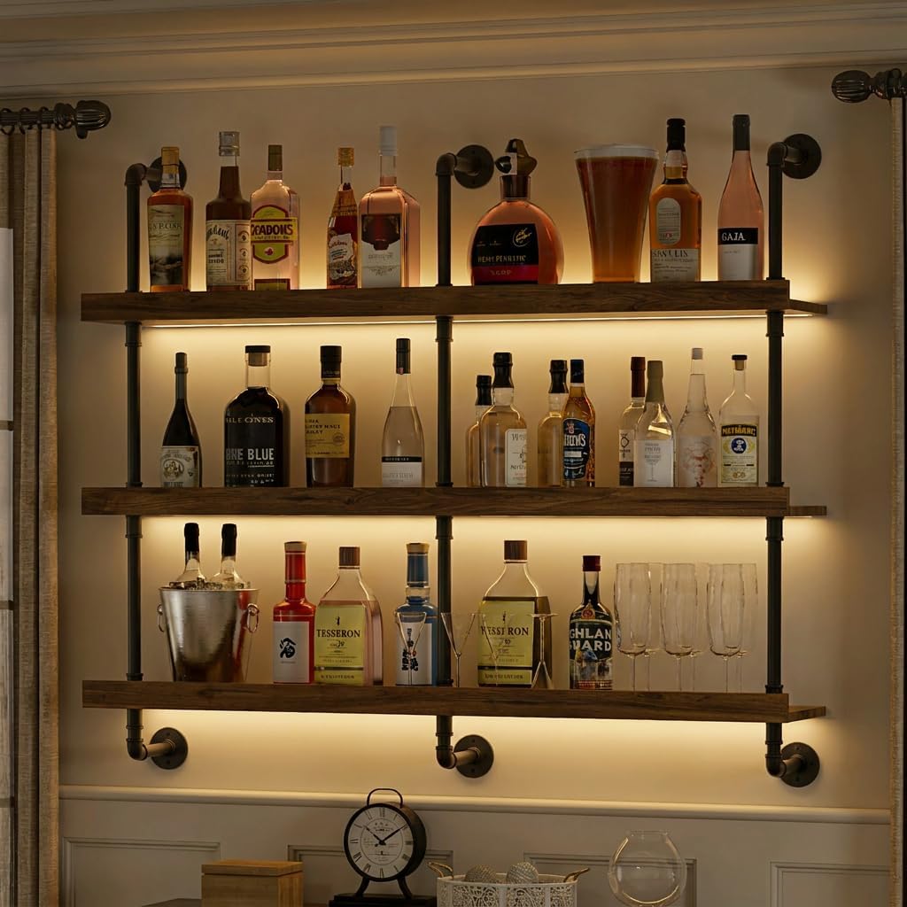 Home Bar Shelves - Estante para vinos montado en la