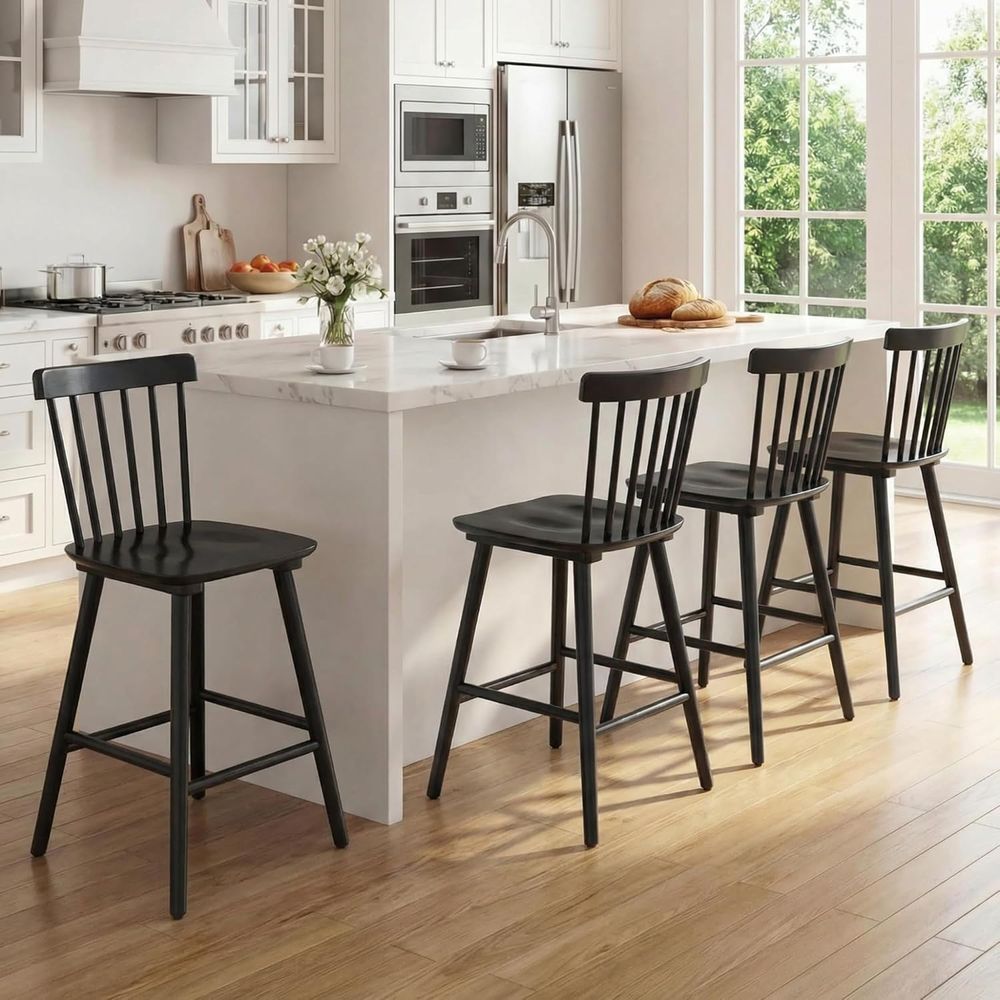 Home Bar And Counter - Juego de 4 taburetes de bar