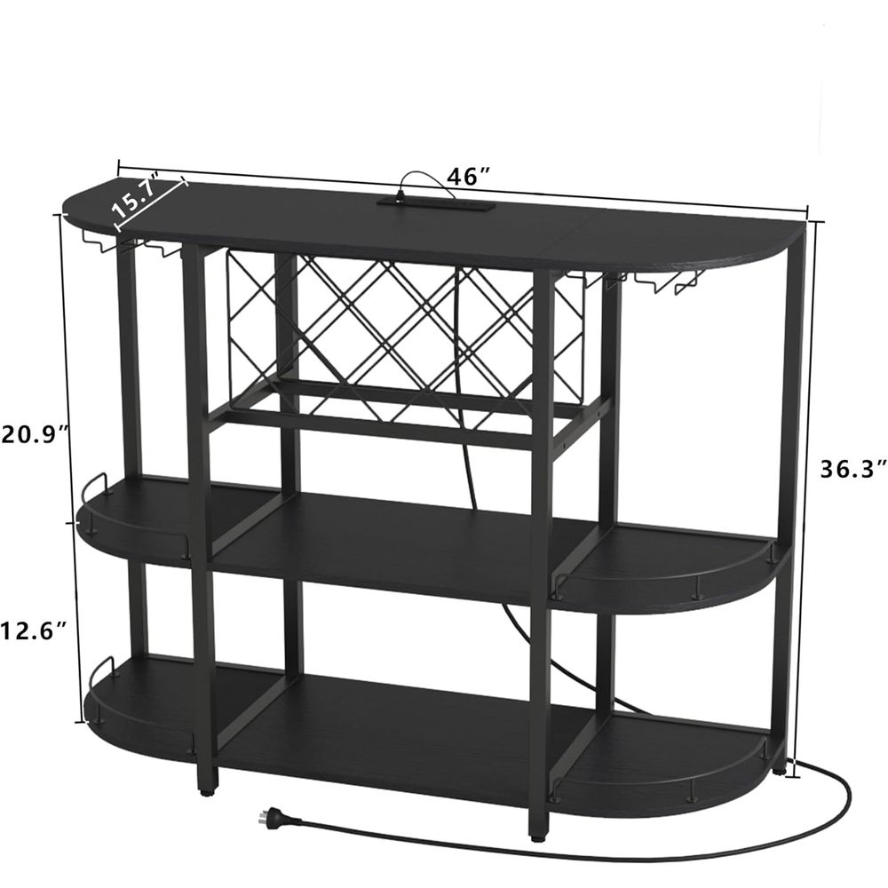 Mesa de Centro Negra de 3 Nive - Home Bar And Kitchen reseña y precio