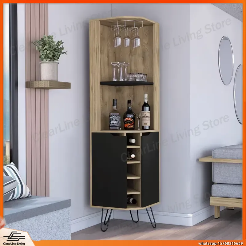Mueble Bar Esquinero con 6 Bot - Home Bar Shelves reseña y precio