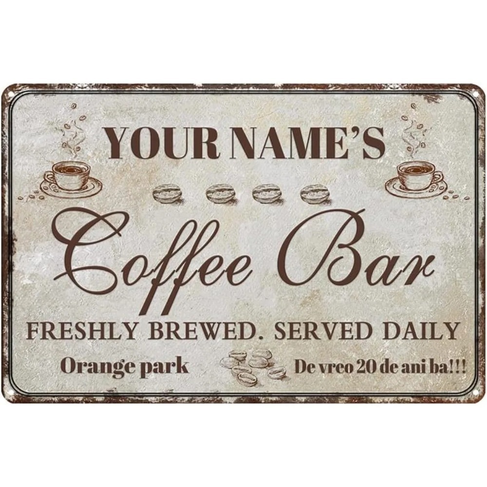 Letrero Metálico Retro Persona - Home Bar And Coffee reseña y precio