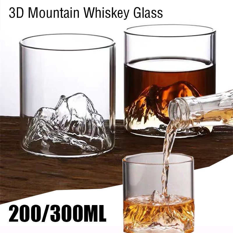 Copa de whisky de montaña 3D d - Home Bar And Coffee reseña y precio