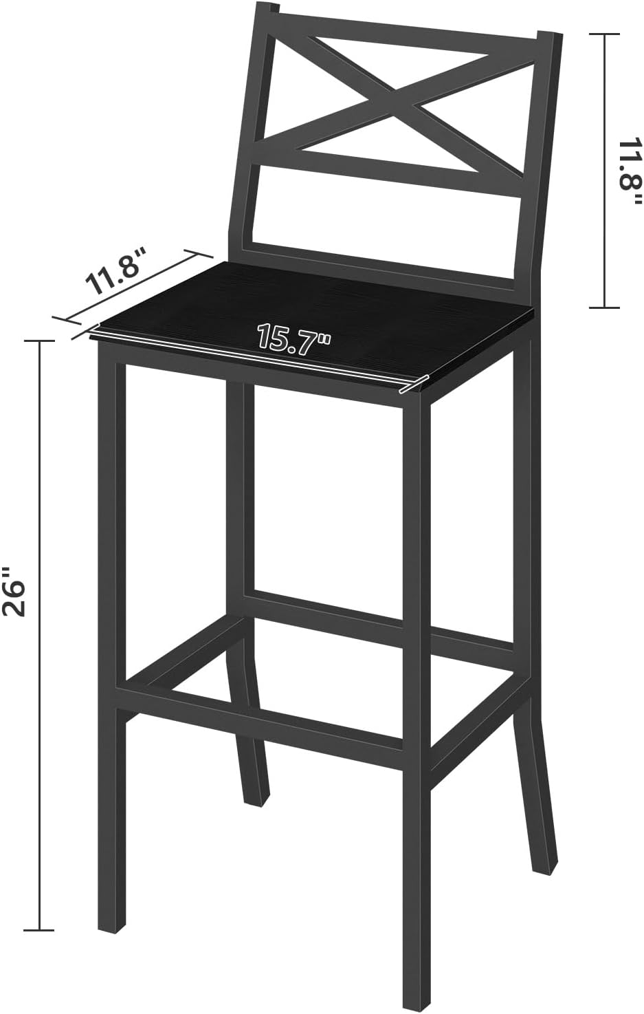 Taburetes de Bar, Juego de 2 S - Home Bar And Counter reseña y precio