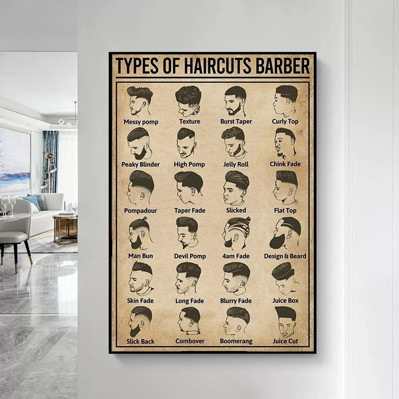 Póster de barbero sin marco, t - Home Barber reseña y precio