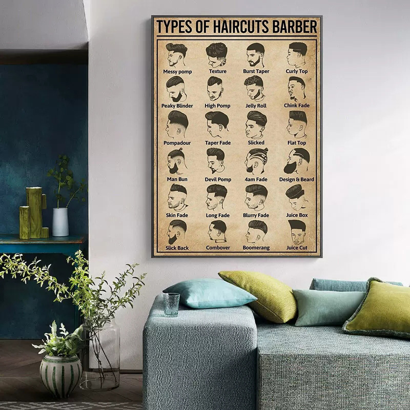 Póster de barbero sin marco, t - Home Barber reseña y precio