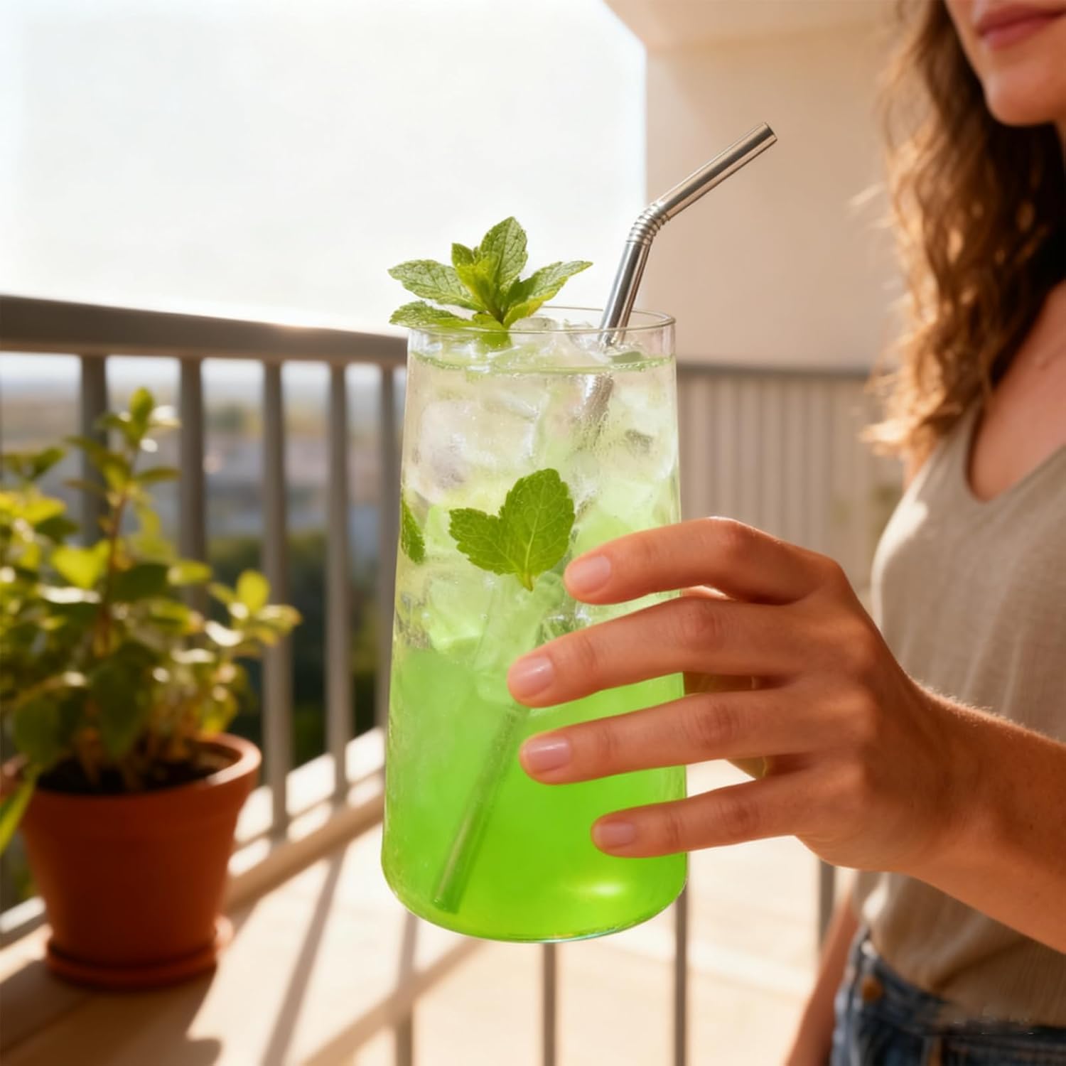 Juego de 6 Vasos para Beber, V - Highball Glass Set reseña y precio