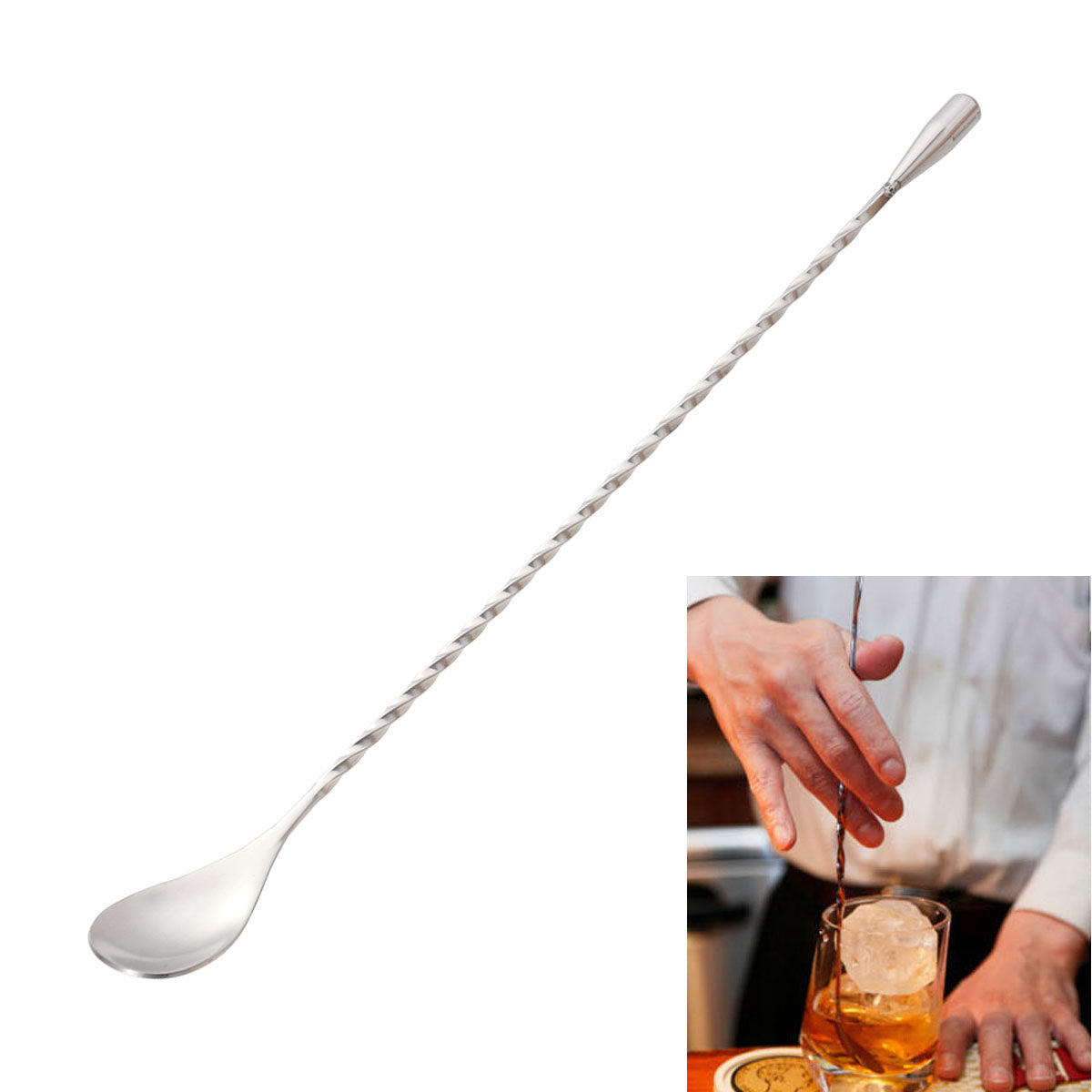 Cuchara de bar roscada de acer - Bar Spoon Twisted reseña y precio