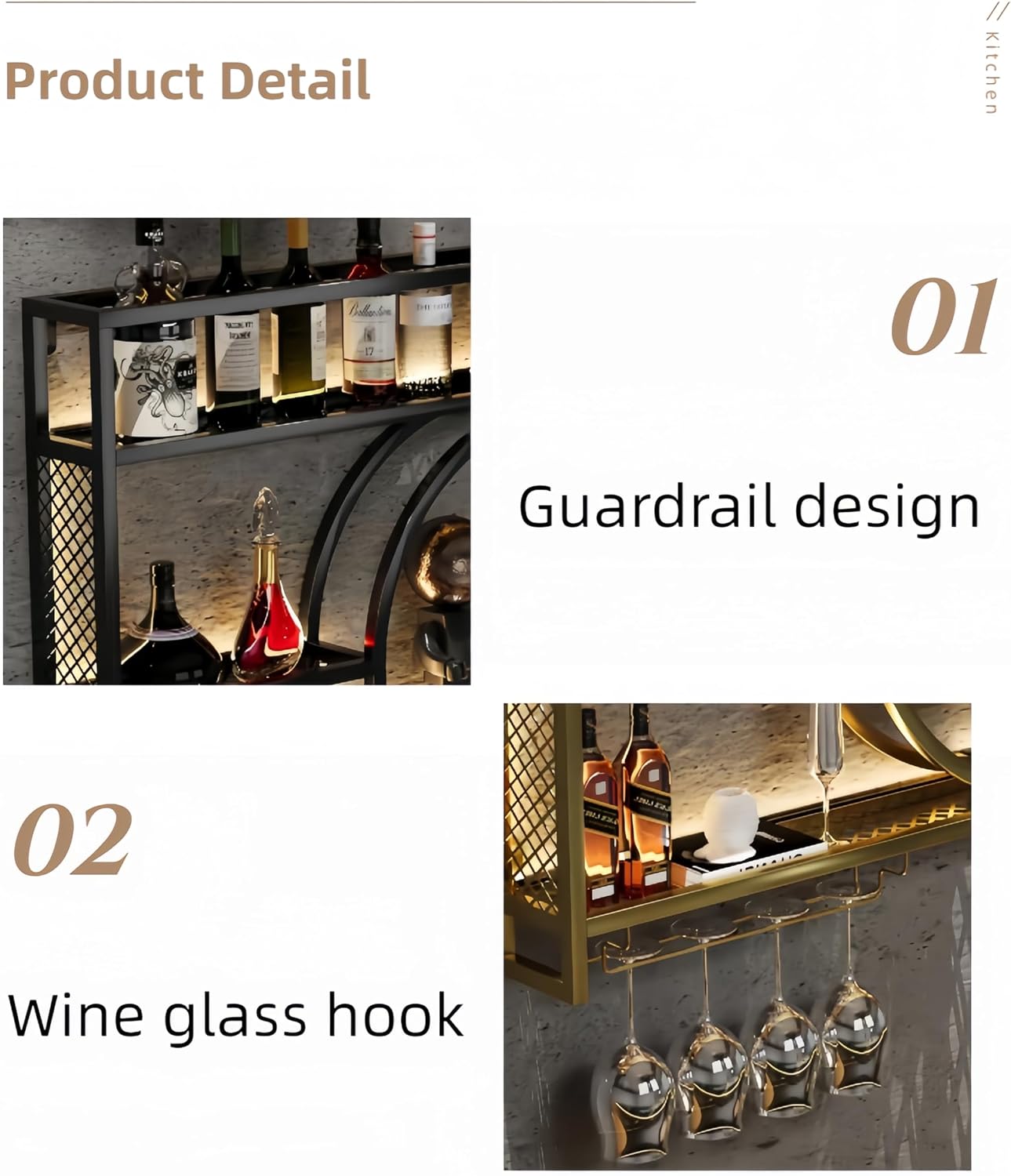 Estante de Pared Metálico Negr - Home Bar Shelves reseña y precio