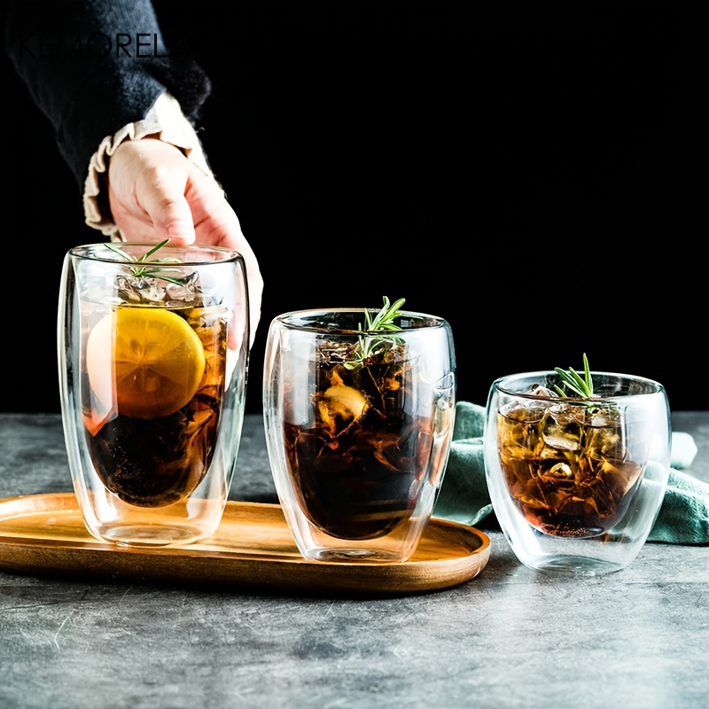 Taza de vidrio de doble pared  - Highball Glass Set reseña y precio